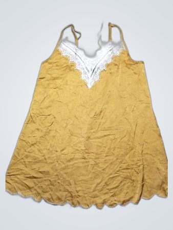 Yellow Lace-Trimmed Camisole