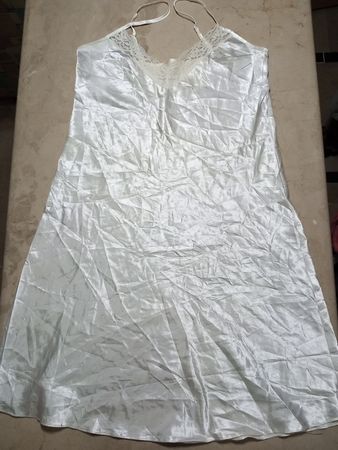 White Satin Nightgown