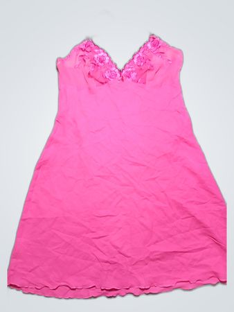 Pink Chemise with Floral Details