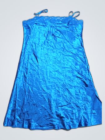 Blue Satin Dress