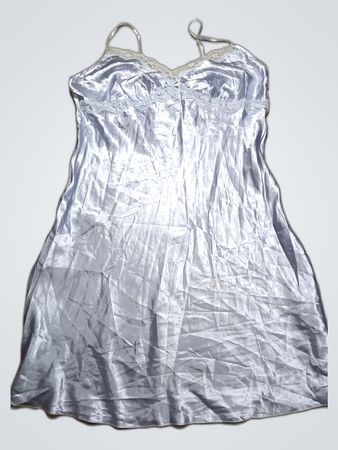 Silver Satin Nightgown
