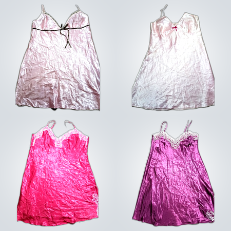 Y2K Pink Slip Dresses