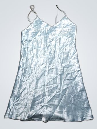 Blue Satin Chemise