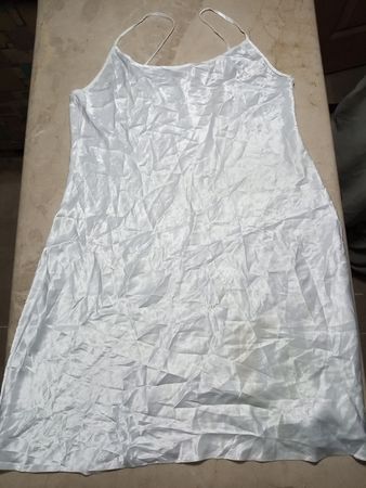 White Satin Dress