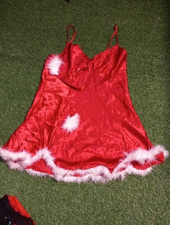 Señorita Red Satin Slip Dress