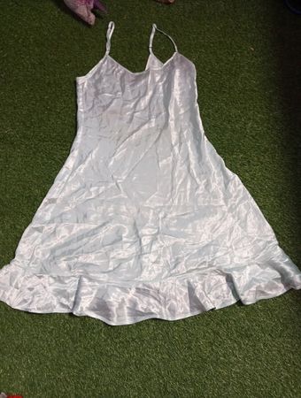 White Satin Dress