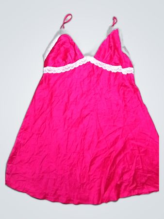 Pink Nightgown with White Lace
