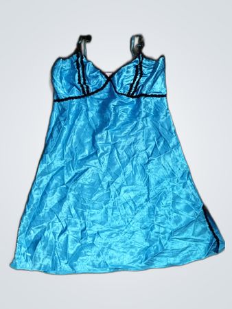 Blue Satin Chemise