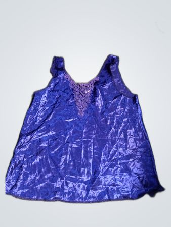 Blue Satin Tank Top