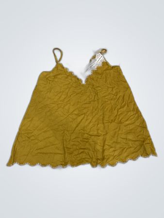 Yellow Lace-Trimmed Cami Top