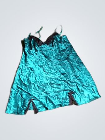 Teal Satin Nightdress