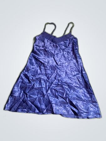 Blue Satin Dress