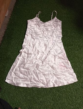 White Satin Dress