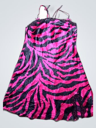 Pink and Black Zebra Print Dress