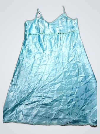 Bliss Blue Satin Nightgown