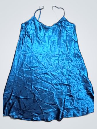 Blue Satin Nightgown
