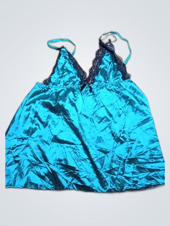 Avidlove Teal Satin Chemise