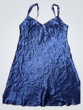 Blue Satin Dress