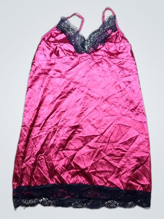 Secrets Pink Satin Slip Dress