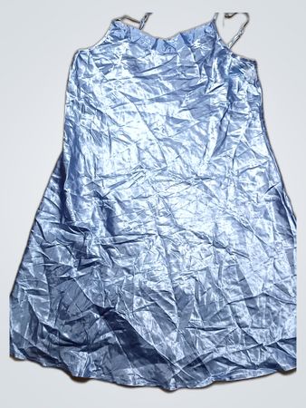 Blue Satin Dress