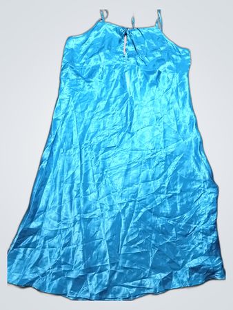 Blue Satin Chemise