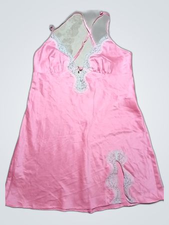 Pink Lace Trim Chemise