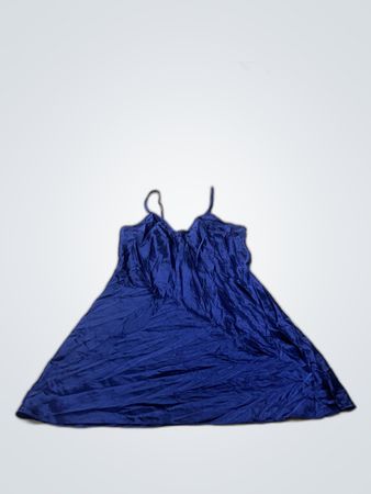 Blue Satin Dress