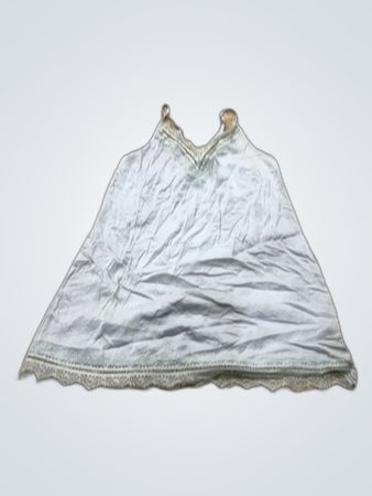 Secret Possession Light Blue Lace Trim Slip Dress