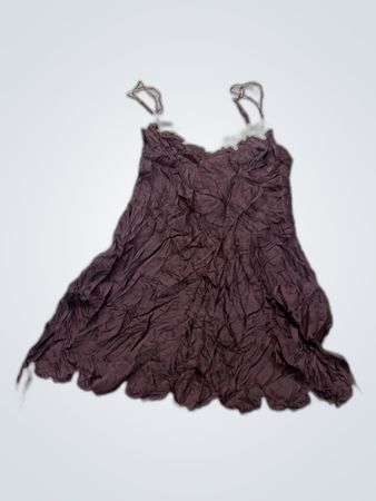 Brown Lace Trim Chemise