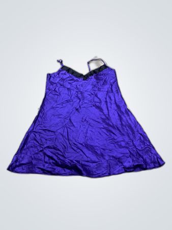 Purple Satin Slip Dress