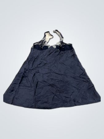 Victoria's Secret Black Lace Trim Slip Dress