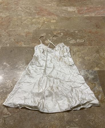 White Satin Dress