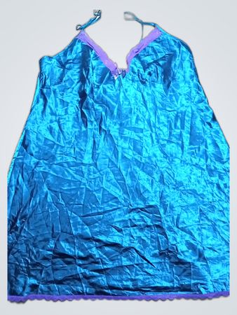 Blue Satin Chemise