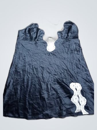 Black Lace-Trimmed Chemise