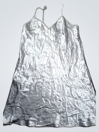 Silver Satin Nightdress