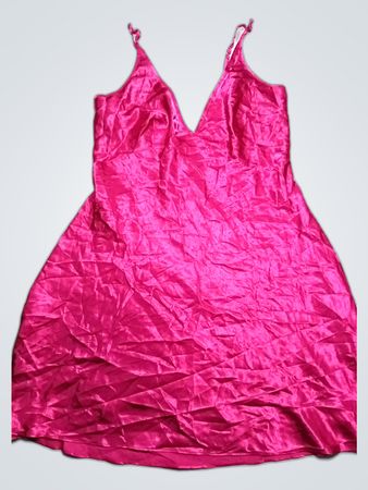 Mango Pink Satin Slip Dress