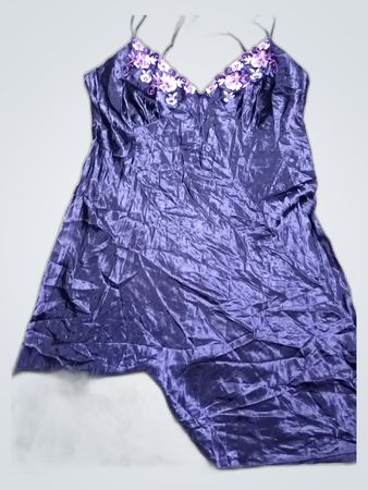 Purple Satin Nightgown