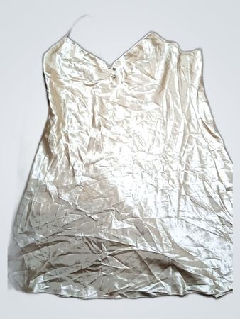 Women's Beige Satin Chemise
