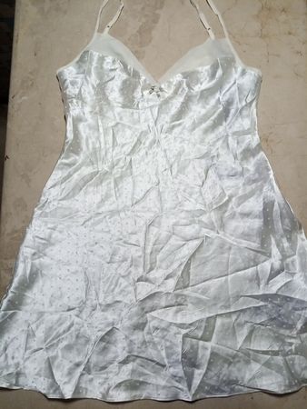 White Satin Dress