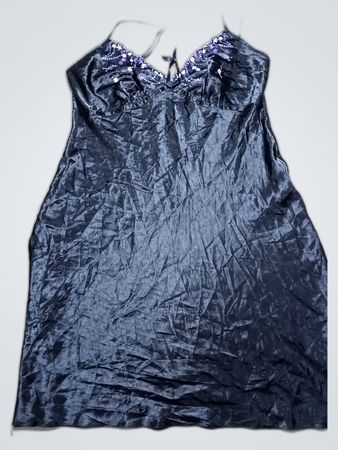 M&Co Black Satin Slip Dress