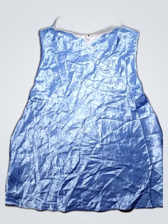 Luxury Blue Satin Nightgown