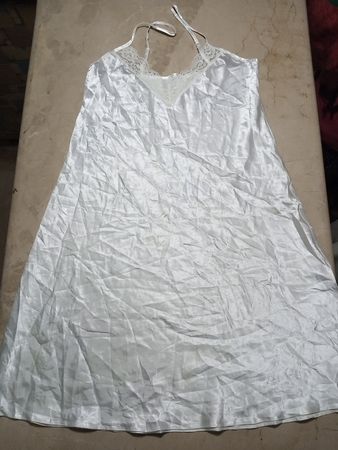 White Satin Dress