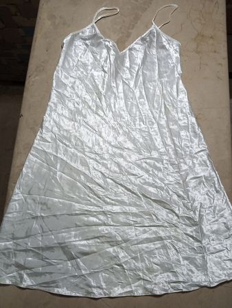 White Satin Dress