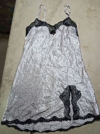H&M White Lace Trim Slip Dress