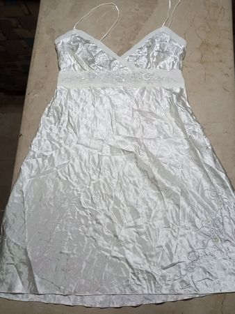White Satin Dress
