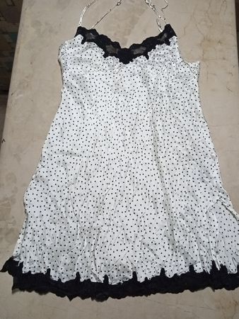 La Senza White Polka Dot Lace Trim Camisole
