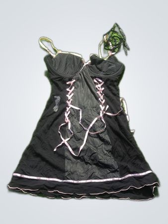 Black Lace-Trimmed Chemise