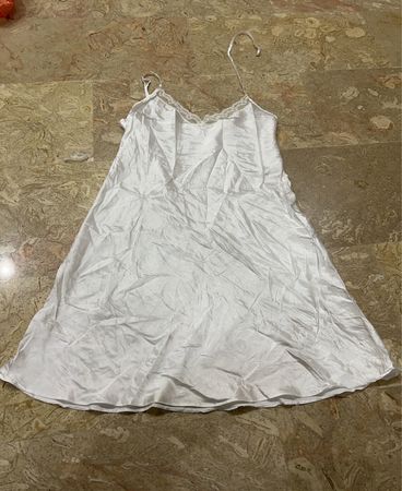 White Satin Slip Dress