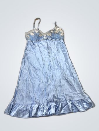 Blue Satin Nightgown