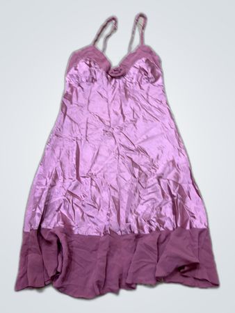 Robe en polyester rose